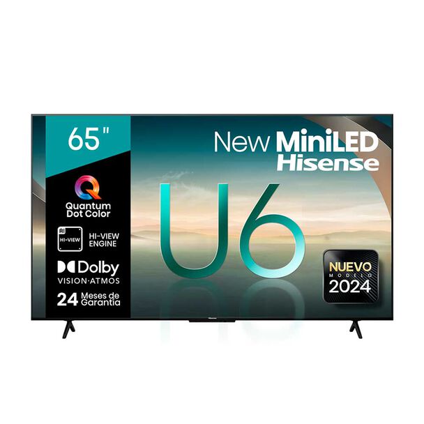 Mini LED 65"" Hisense 65U6N Smart TV 4K UHD