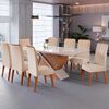 Juego de Comedor Di Poretti Design Elite 8 Sillas Beige