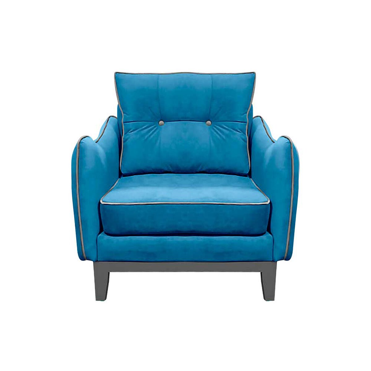 Sillón Living Factory Vintage Azul Petróleo