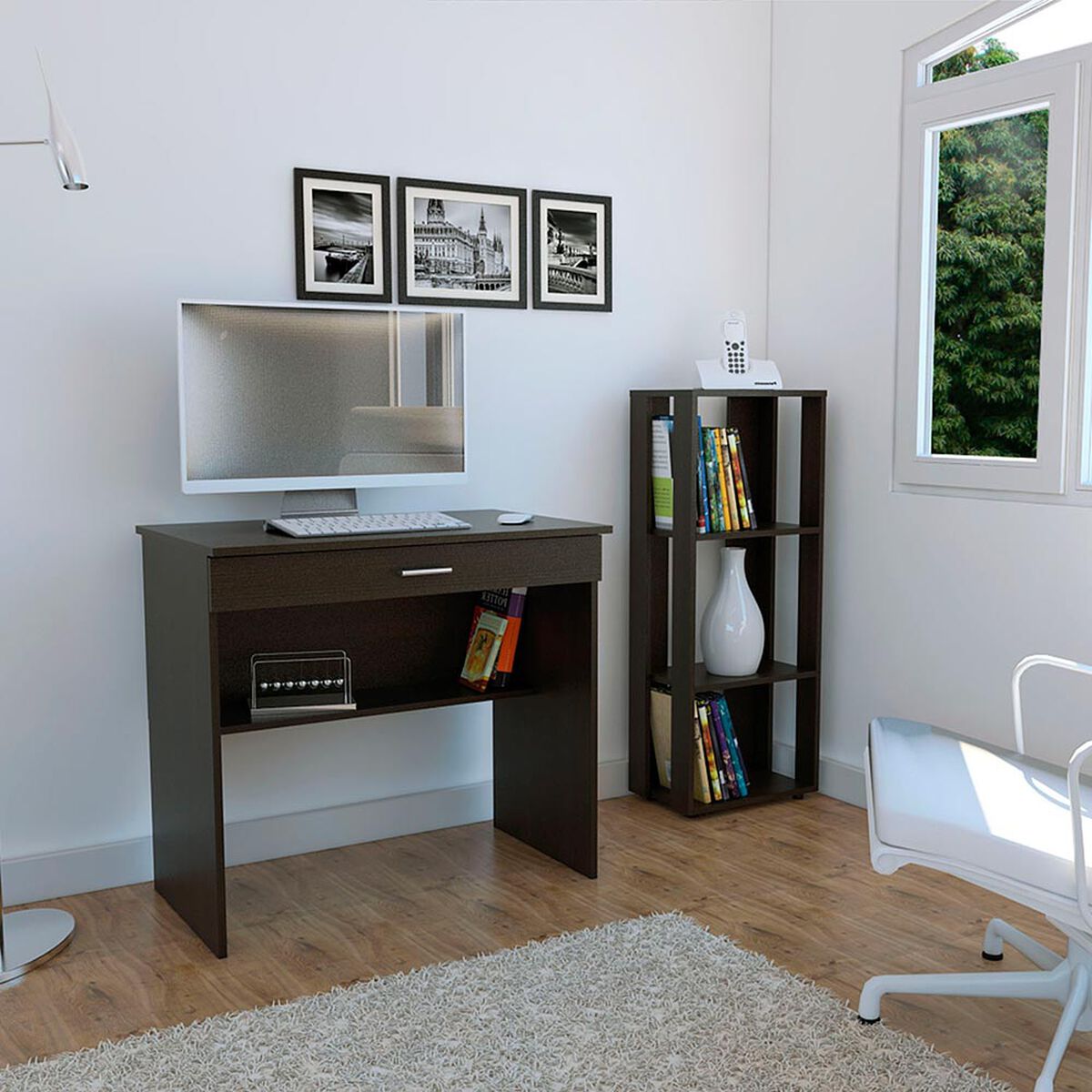 Escritorio TuHome Office + Biblioteca