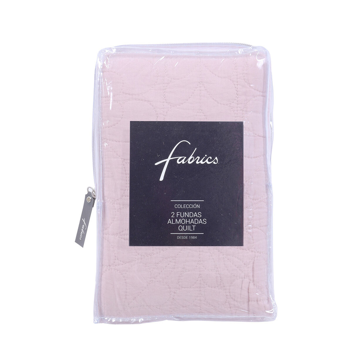 Set Funda de Almohada Mashini algodón liso artdeco rosado 50x70 cm