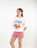 Polera Oversize Con Estampado Manga Corta Mujer Icono