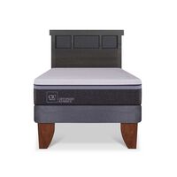 Cama Europea CIC 1,5 Plazas Ortopedic Advance + Respaldo Dublin