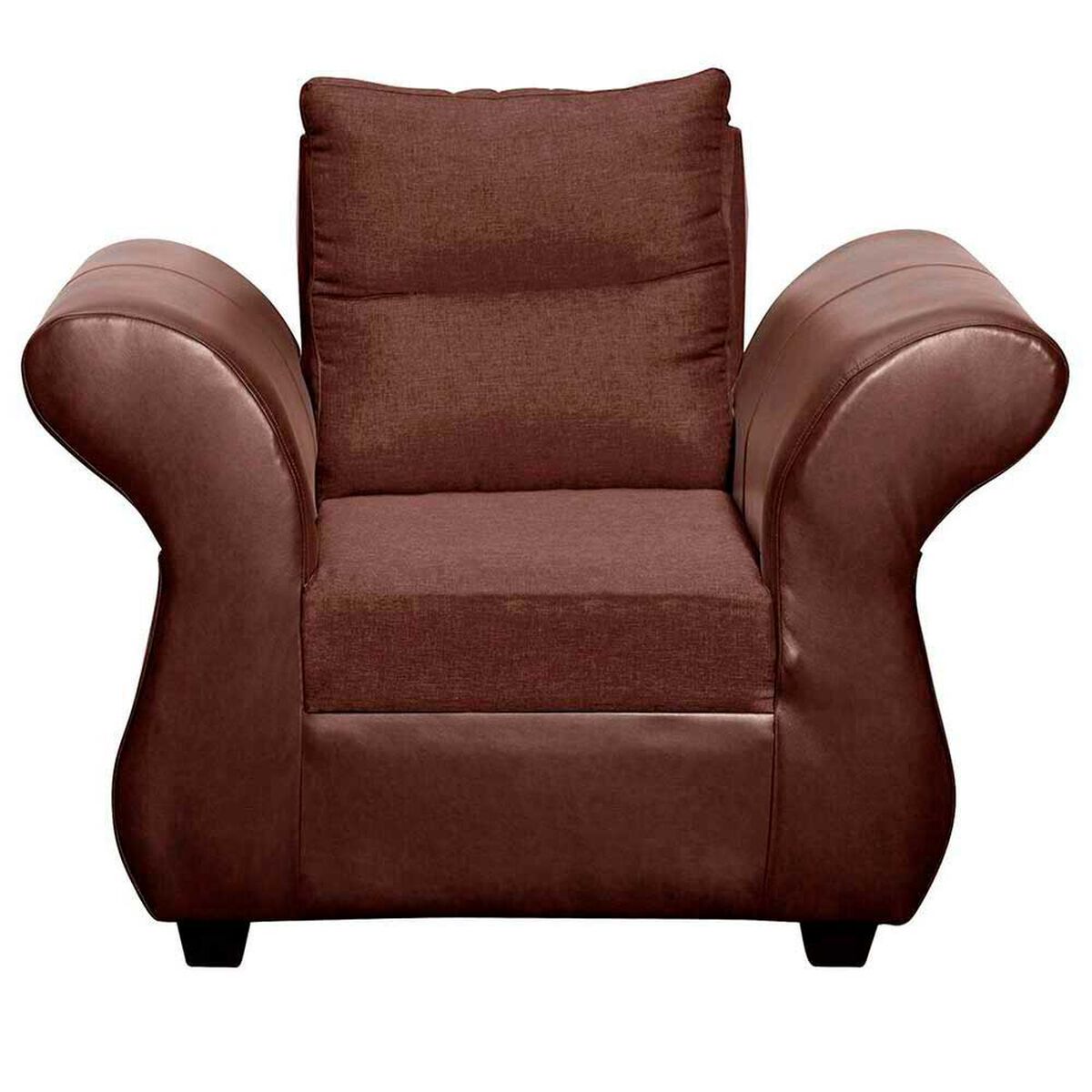 Juego de Living Dise&ntilde;o A&M Home Zara Sof&aacute; 3 Cuerpos + Dos Sillones 1 Cuerpo Chocolate