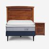Cama Europea Rosen 1 Plaza Indie + Respaldo + Velador Veneto