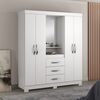 Clóset Home Mobili Cavic 4 Puertas 3 Cajones Blanco Rosa
