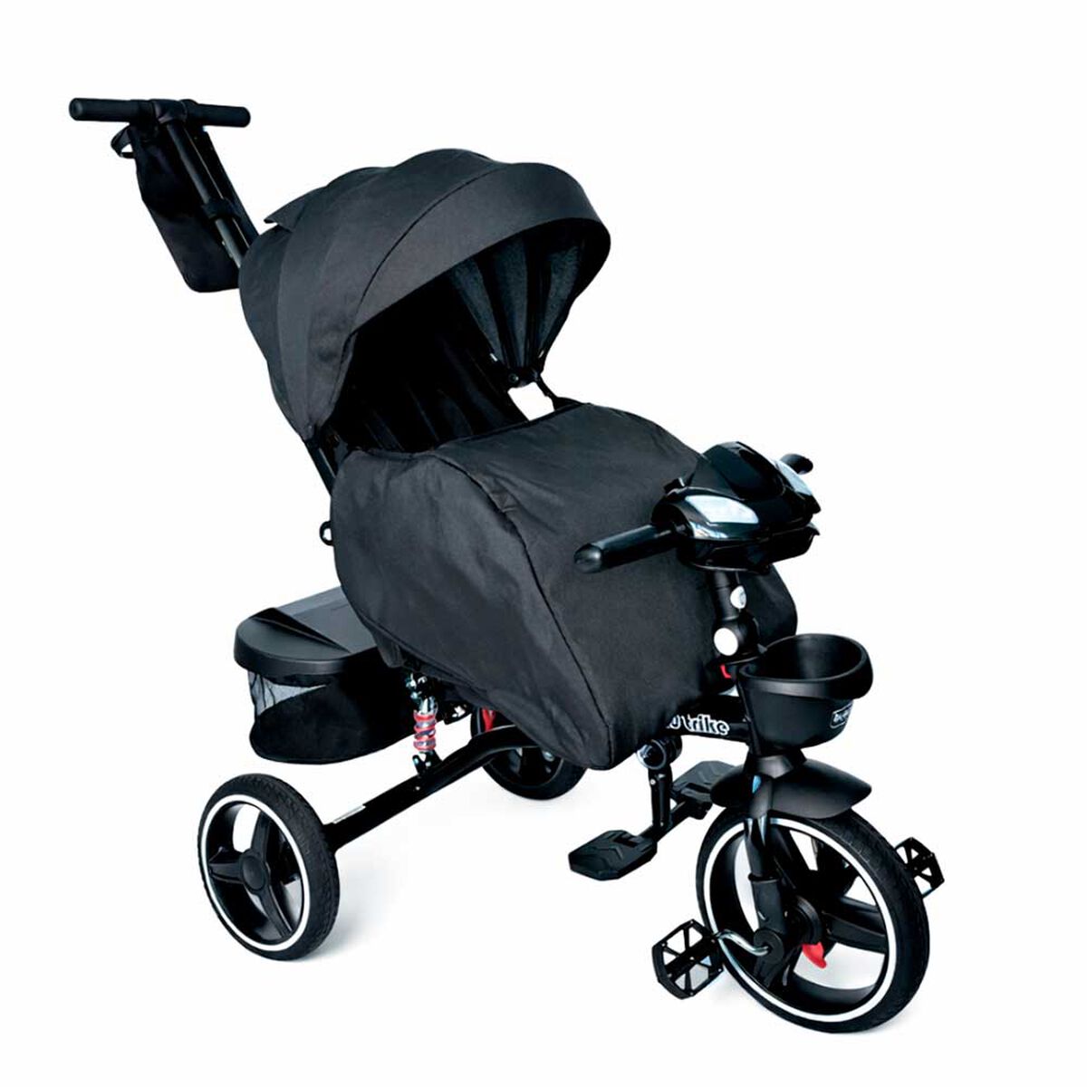 Triciclo Coche Cuna Trike Plus 360 Bth RS-4090 Negro Bebeglo