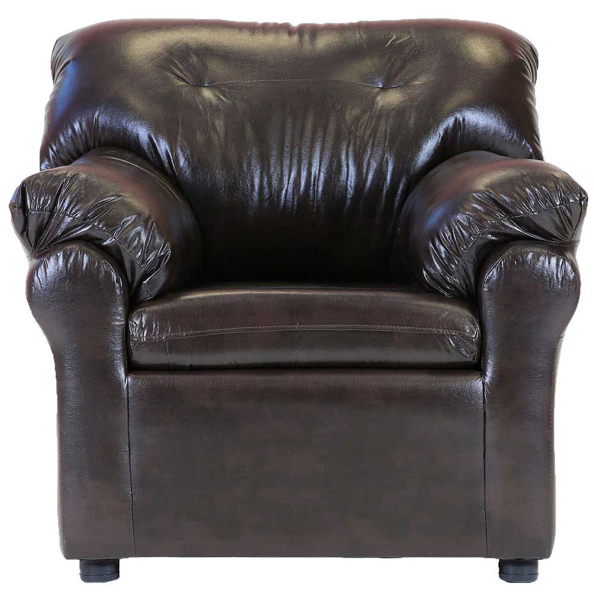 Juego de Living Muebles America Santa Fe Sofá 3 Cuerpos + Dos Sillones 1 Cuerpo Café Moro