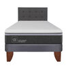 Cama Europea CIC 1,5 Plazas Ortopedic Advance + Respaldo Eufrates