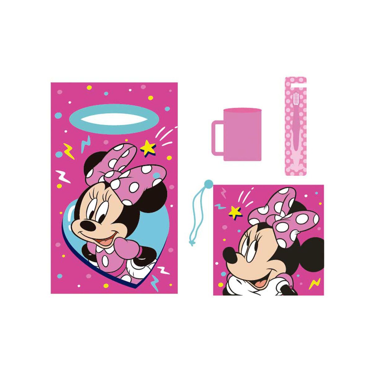 Toalla Infantil con Bolso Disney Minnie Run-P 30 x 50 cm