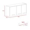 Mueble de Cocina Superior TuHome Orion 3 Puertas Duna Blanco