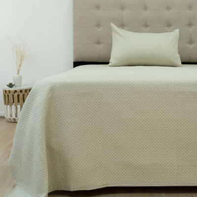 Quilt Doral Boston Lumina 1,5 Plazas Beige