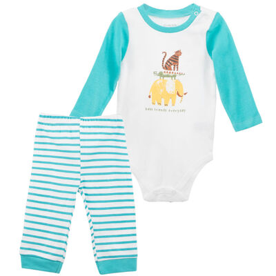 Conjunto Body+Pantalón de Algodón Chess Baby