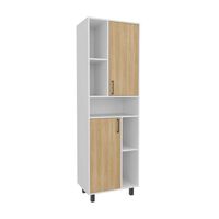 Despensa Tuhome Bryce 2 Puertas Fresno Europeo-Blanco Mqz