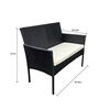 Set Terraza Di Poretti Design Biombino 4 Personas Negro