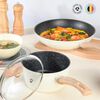 Batería de Cocina Aluminio Forjado Simplit Savannah 9 Piezas Crema