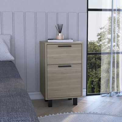 Velador TuHome Secret Z-81 con Cajón Oculto 1 Puerta Bardolino