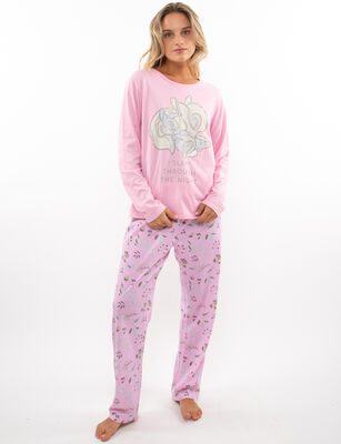 Imagen 2 del producto Pijama Manga Larga Mujer Bambi Rosado