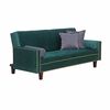 Futón Black Factory Vanguardia 3 Cuerpos Verde Gris