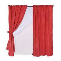 Set 11 Piezas Cortinas Mashini Kate Liso Rojo 140 x 220 cm