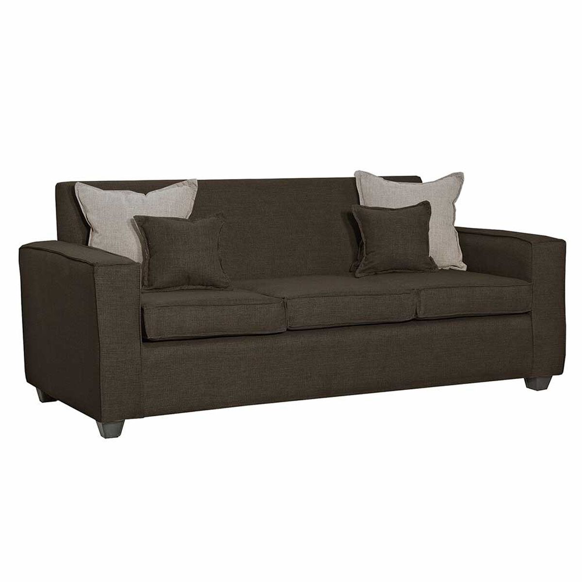 Sofá Black Factory Berta 3 Cuerpos Café