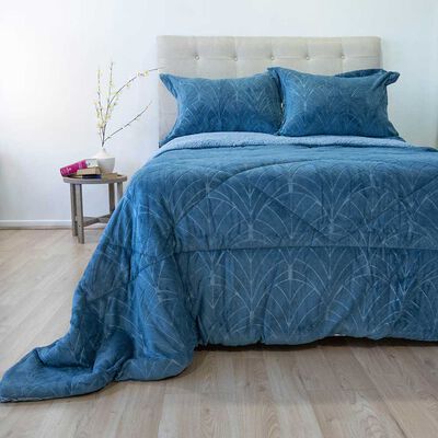 DORAL Cubrecama Doral 2 Plazas Outboss Estampado Nebula Sherpa D1