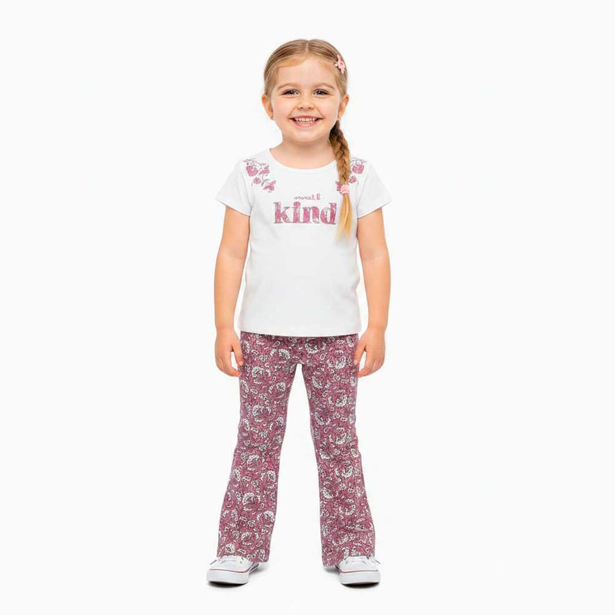 Conjunto Polera+Calzas Flare Beb&eacute; Chess Baby