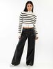 Pantalón Wide Led Ecocuero Mujer Icono