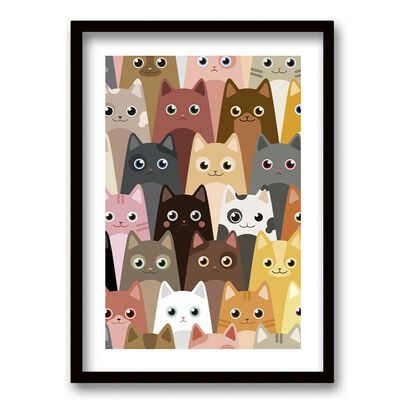Cuadro Decorativo Retela Gatitos 40 x 30 cm