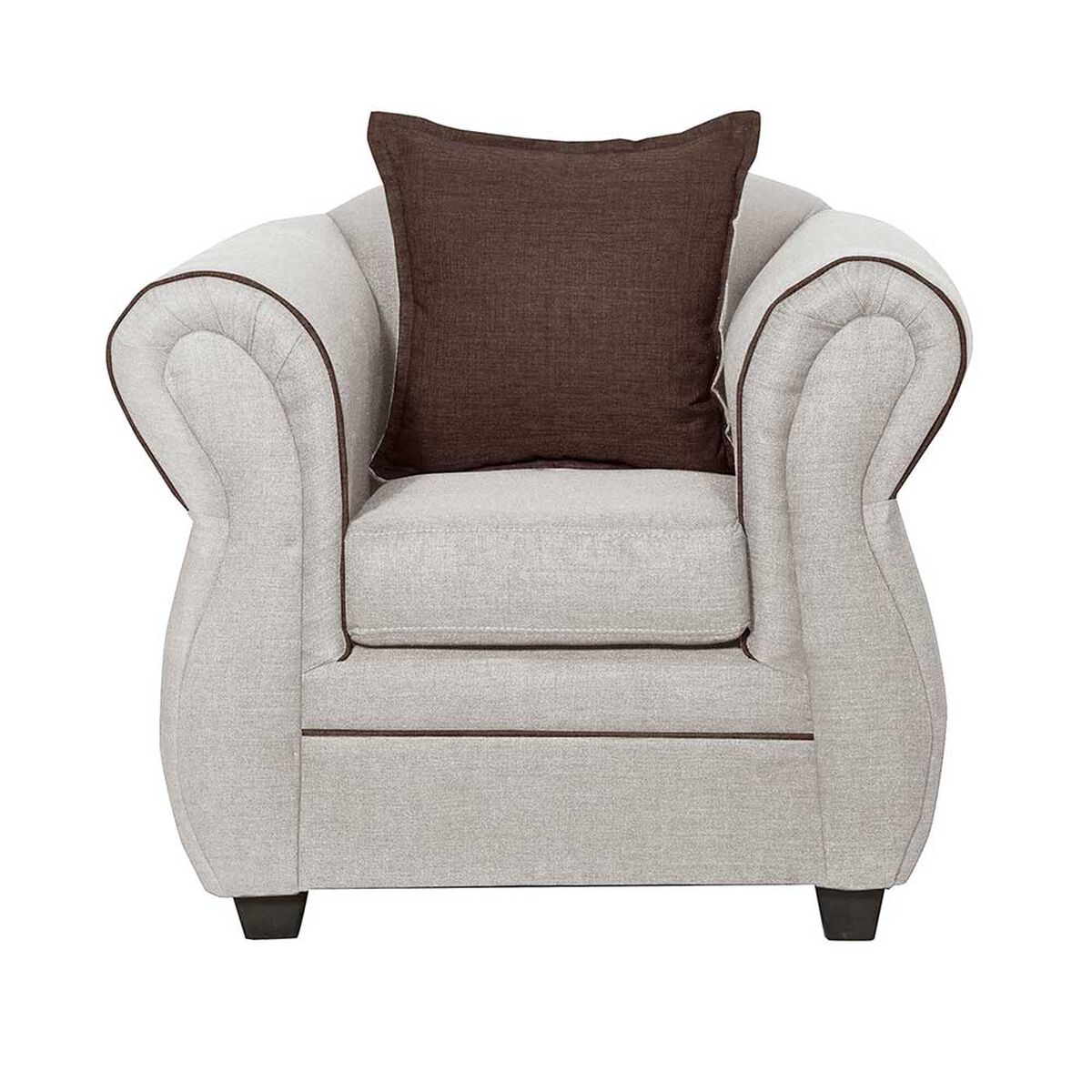 Juego de Living Black Factory Emili 7 Cuerpos Crudo