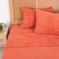 Juego de Sábanas Mashini 2 Plazas Liso Terracota
