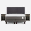 Cama Europea Rosen 2 Plazas New Style 2 Plus + Respaldo + 2 Veladores Lucio