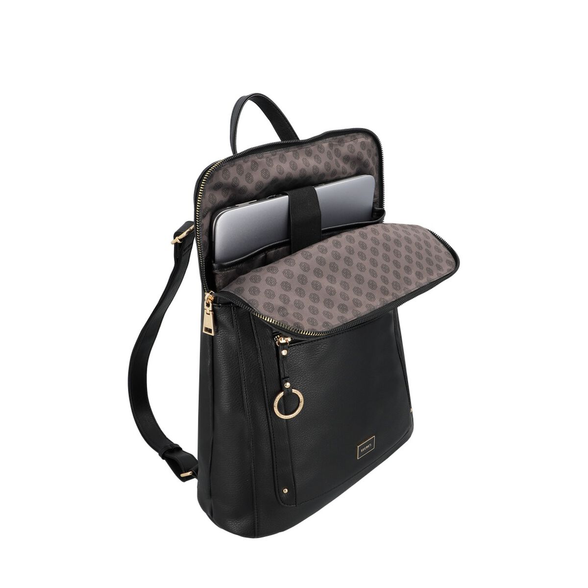 Mochila Notebook Secret Lourdes FW25 Negro 15"