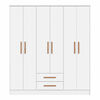 Closet Vekkahome Americano 6 Puertas 2 Cajones Blanco