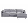 Seccional Izquierdo o Derecho Casanova Samantha Moderno 3 cuerpos + Ottoman Gris