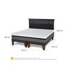 Cama Europea CIC Base Dividida King Balance + Respaldo Dublin Negro