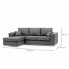 Sofá Seccional Barra Design Monaco Izquierdo 3 Cuerpos Crudo