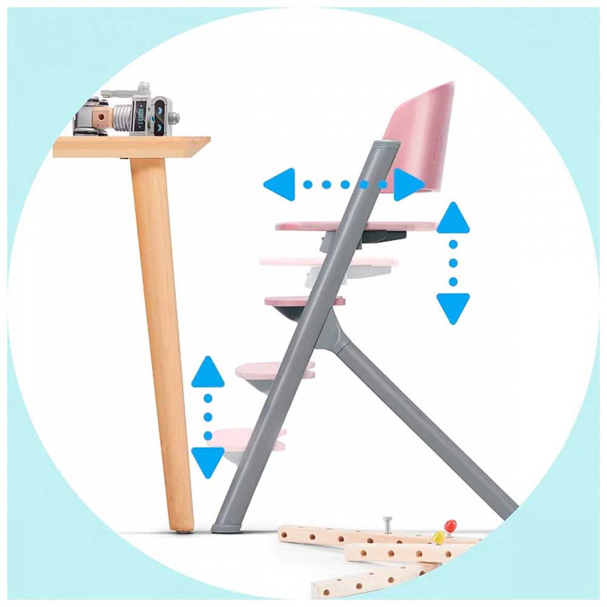 Silla de Comer Livy Rosa Kinderkraft