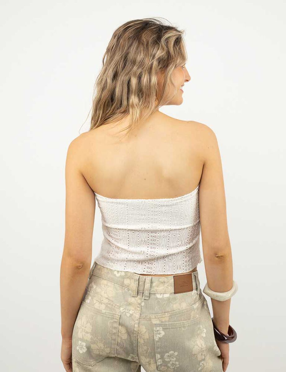 Polera Strapless Mujer Icono