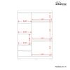 Clóset Vekkahome Vivacce 3 Puertas 2 Cajones Negro Café