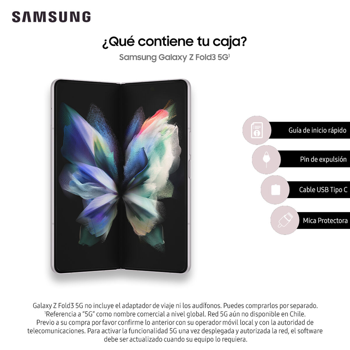 Celular Samsung Galaxy Z Fold3 5G 256GB Phantom Silver