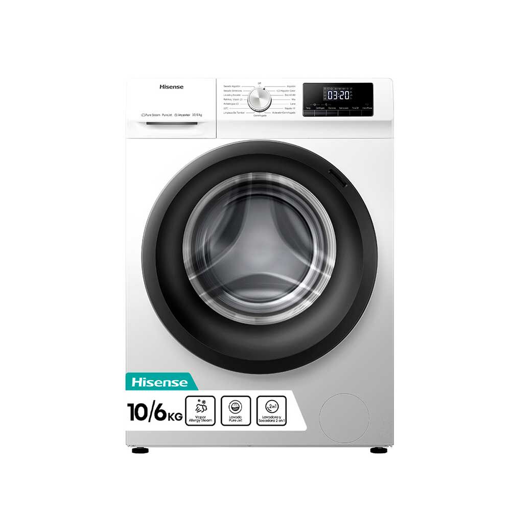 Lavadora Secadora Hisense WD3Q1042BW 10/6 kg.