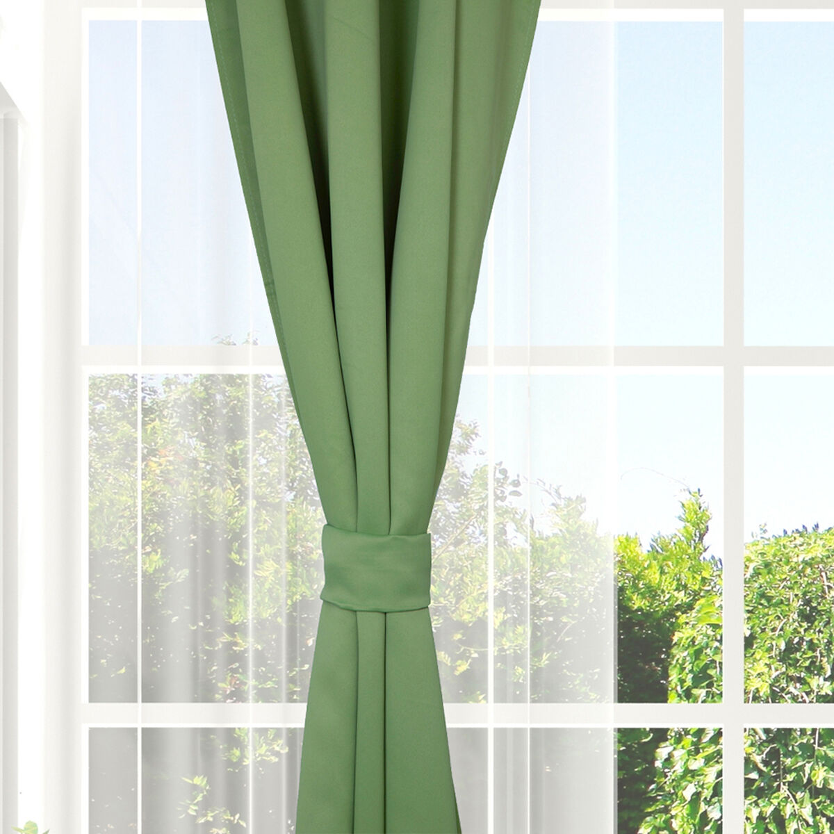 Set Cortinas Doral Black Out Victoria  220 x 140 cm Verde