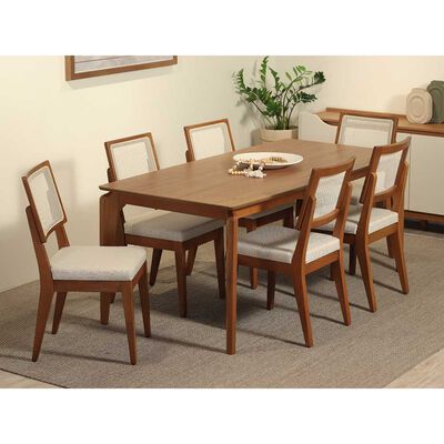 Juego de Comedor Decocasa Laurent  6 Sillas Canela