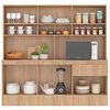 Mueble de Cocina Vekkahome Buck 1 Cajón 12 Puertas Café