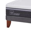 Cama Europea CIC Base Dividida 2 Plazas Ortopedic Advance + Respaldo + 2 Veladores New Torino Chocolate