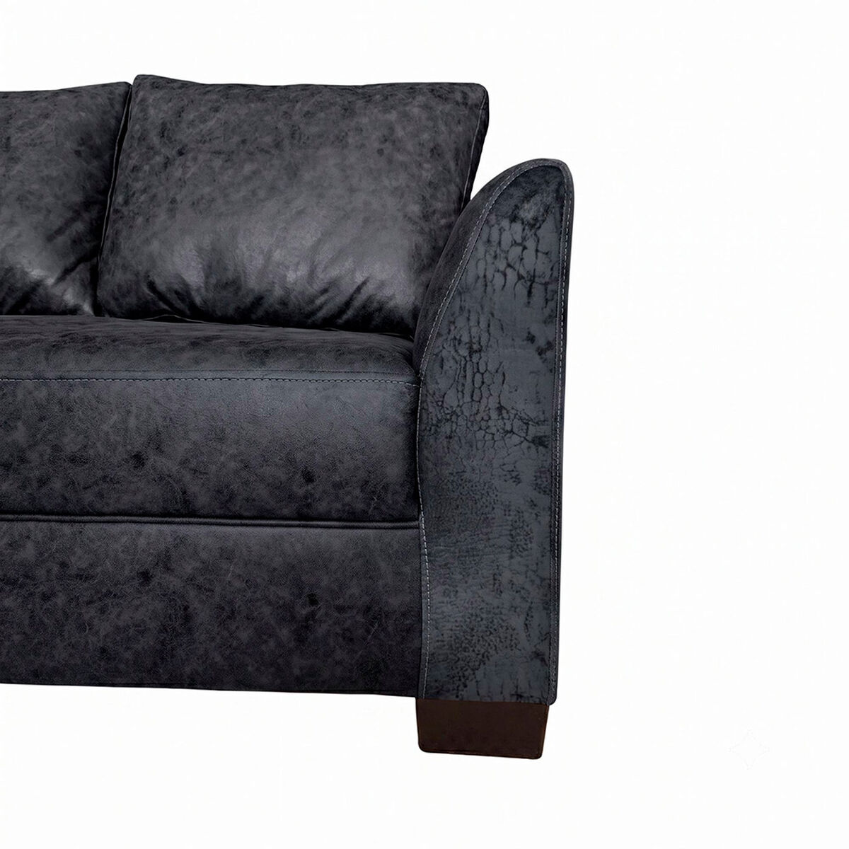 Seccional Izquierdo Muebles MPR Denver 4 Cuerpos Negro