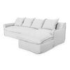 Sofá Seccional Derecho Innovamuebles Fontana Lino 4 Cuerpos Blanco