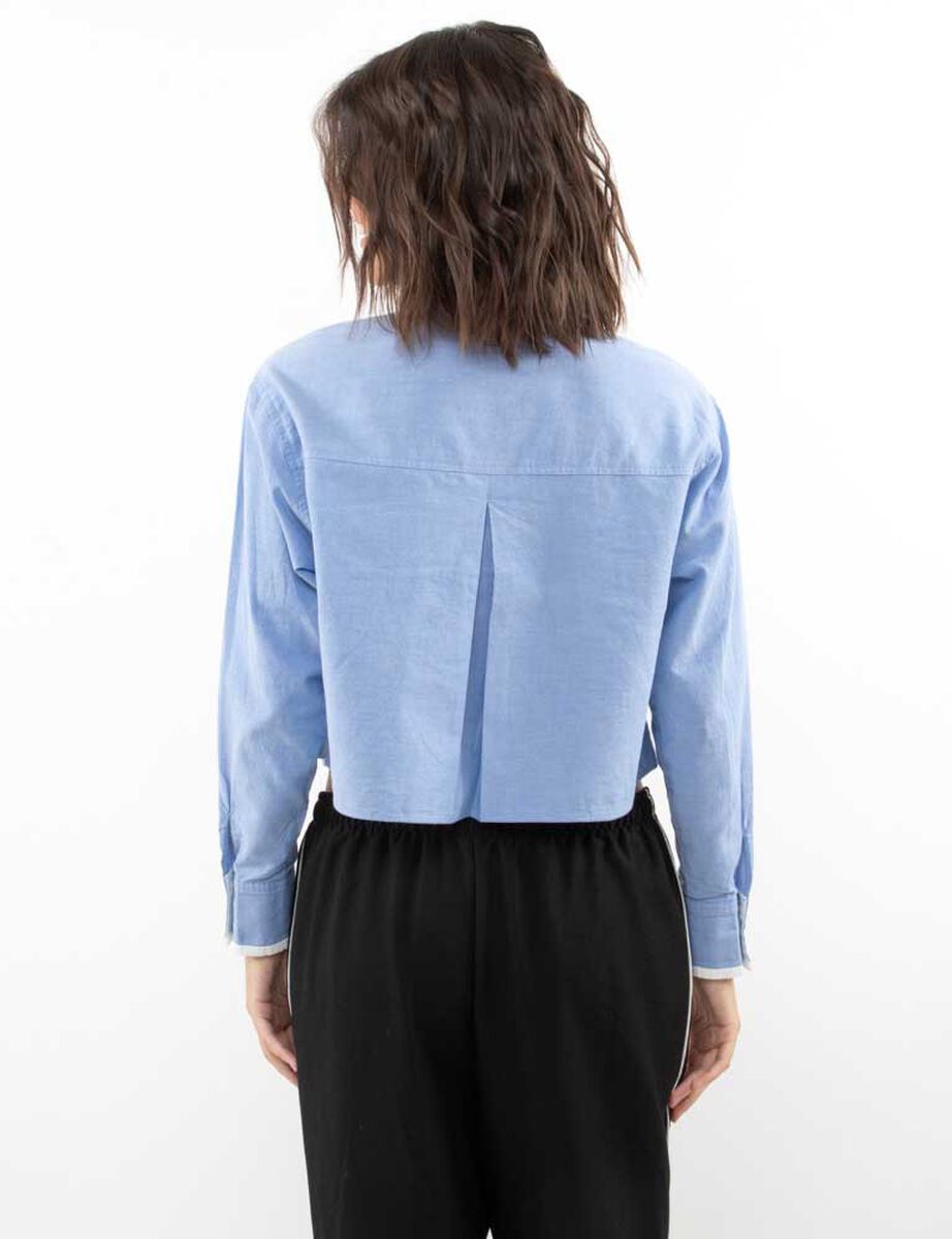 Blusa Algodón Crop Manga Larga Mujer Zibel