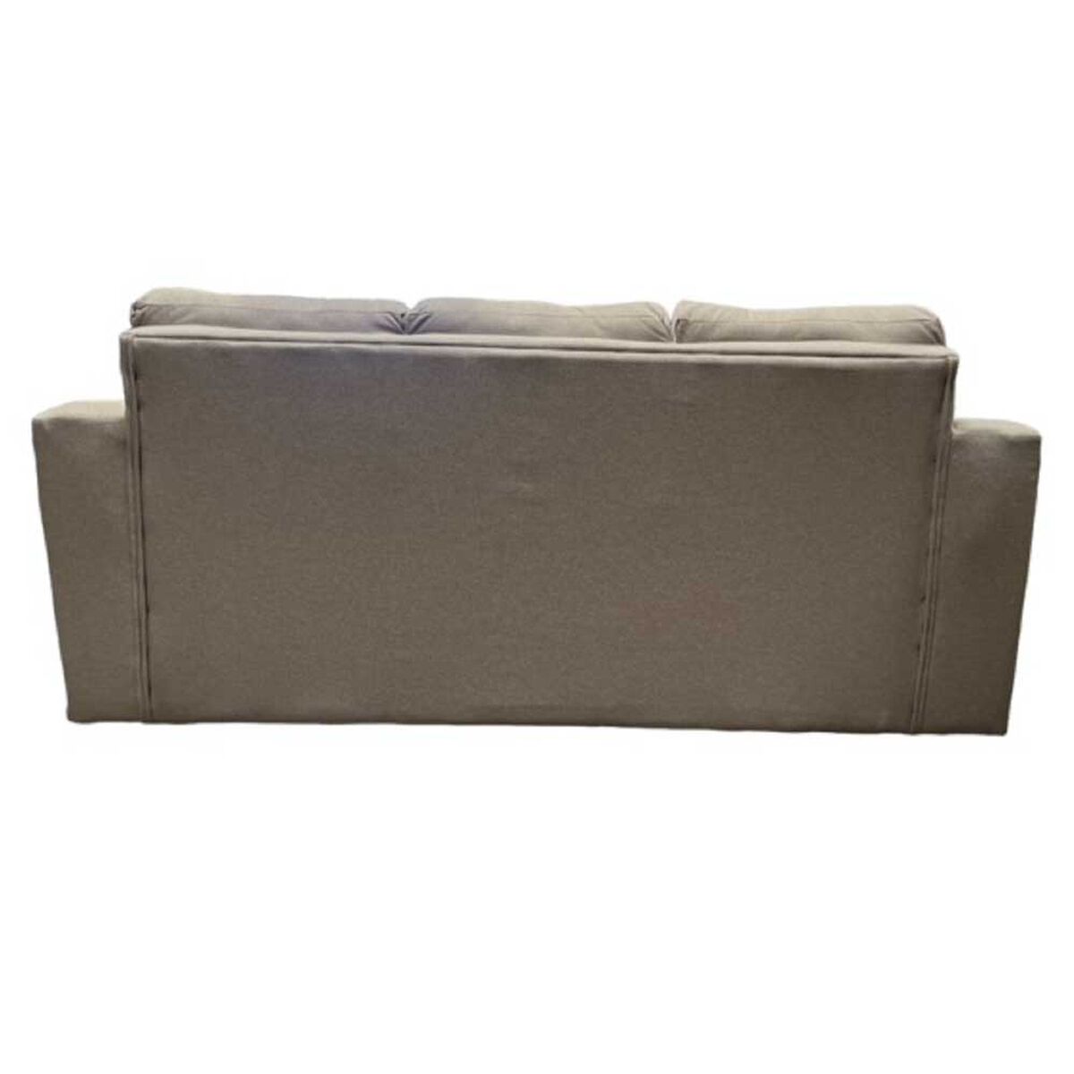 Juego de Living Kea Nize Sofá 3 Cuerpos + Dos Pouf 1 Cuerpo Cañamazo Beige